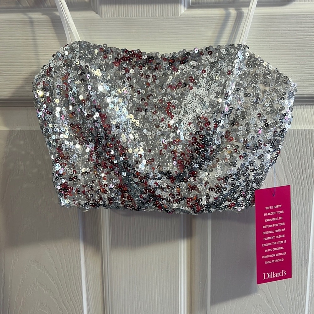 Sequin Crop Top